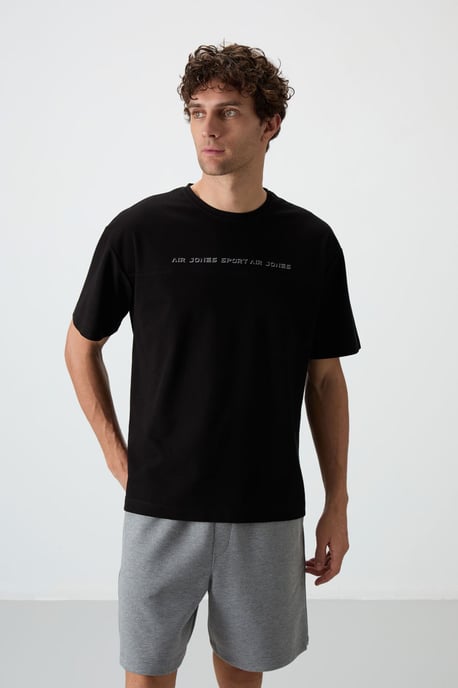Överdimensionerad T-shirt med crewneck och tryck - Image 4