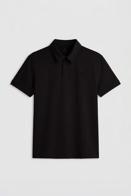 Herrarnas bomullselastan polo t-shirt - Image 1
