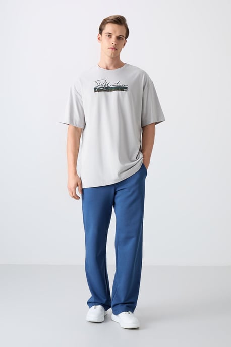 Överdimensionerad tryckt bomullsmix T-shirt - Image 2