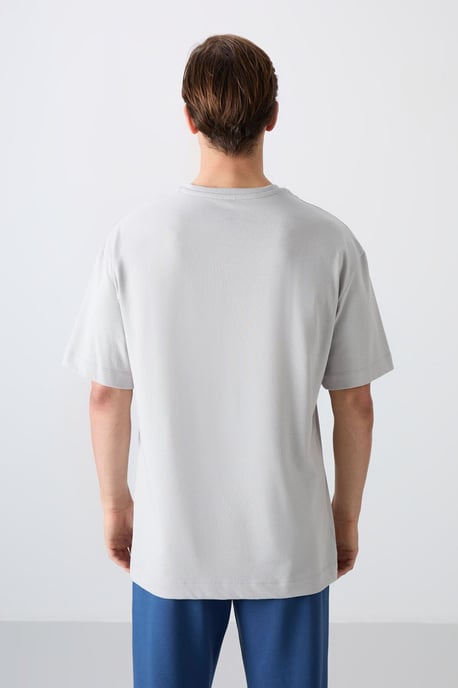 Överdimensionerad tryckt bomullsmix T-shirt - Image 5