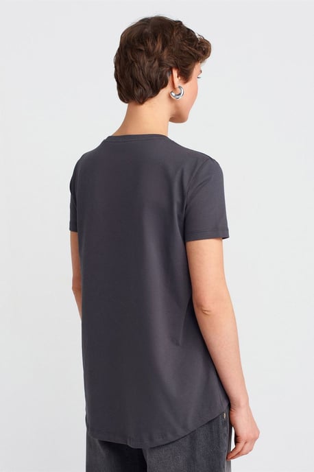 Dames Katoenen T-shirt met Ronde Hals - Image 2