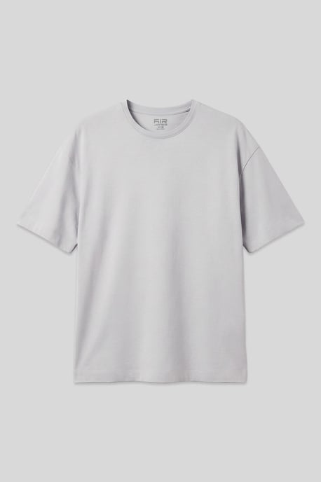 Oversized Katoenmix Crew Neck T-Shirt - Image 1