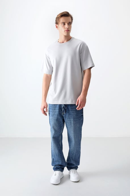 Oversized Katoenmix Crew Neck T-Shirt - Image 5