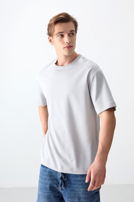 Oversized Katoenmix Crew Neck T-Shirt - Image 6