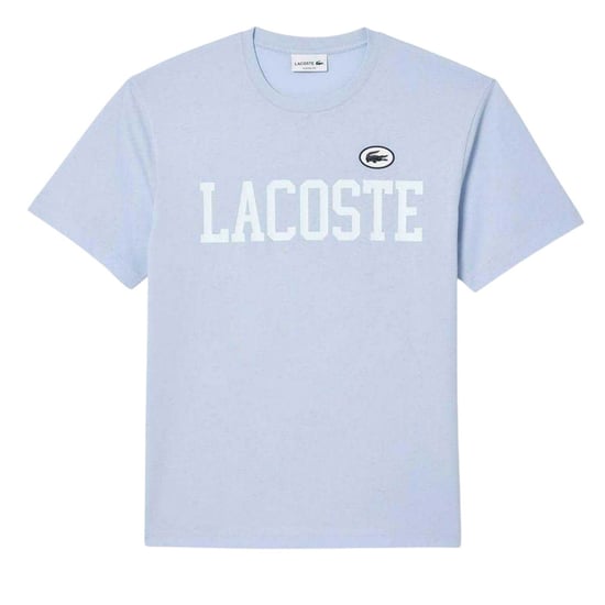 Lacoste Mens Logo Printed Cotton T-Shirt (Blue) - Image 2