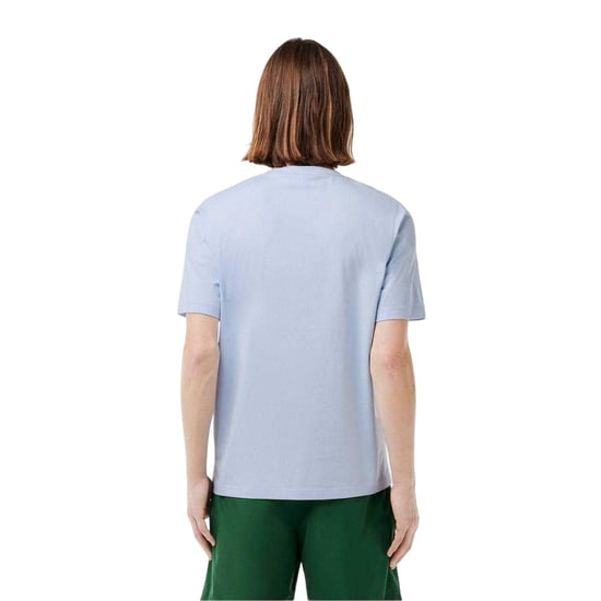 Lacoste Mens Logo Printed Cotton T-Shirt (Blue) - Image 3