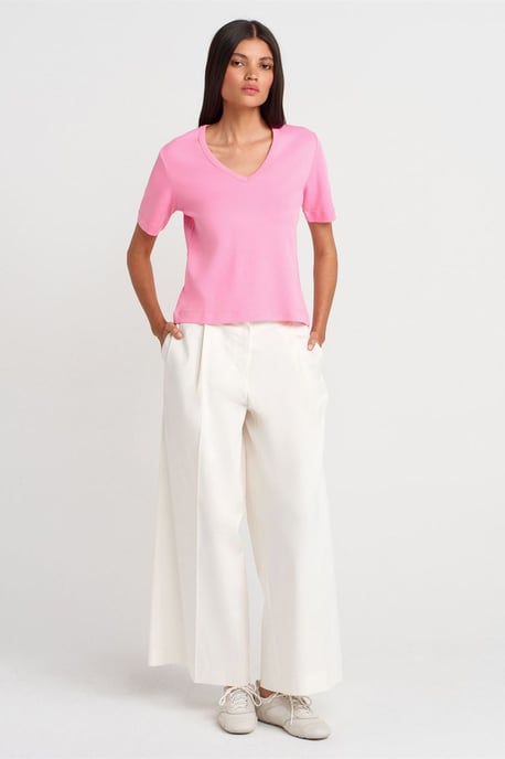 Women's Cotton V-Neck T-Shirt - Image 4