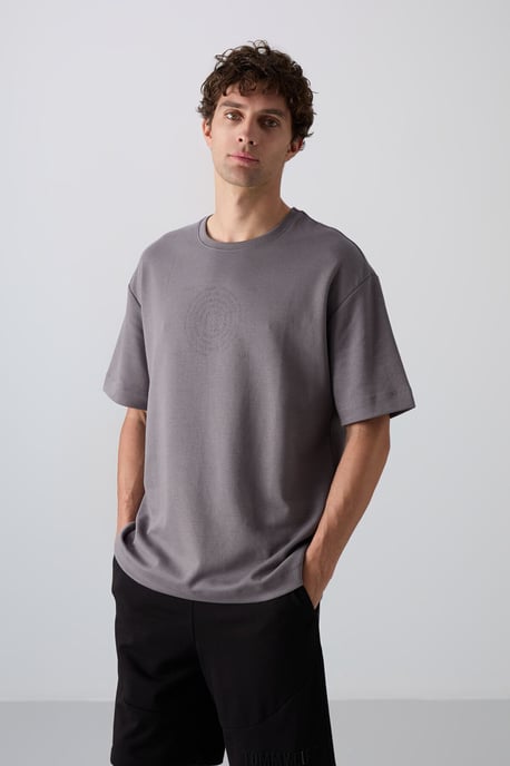 Överdimensionerad T-shirt med rund hals i bomullsmix - Image 3