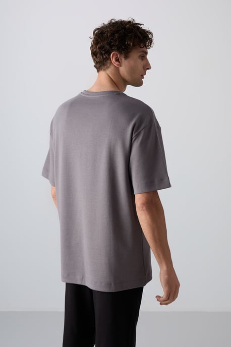 Överdimensionerad T-shirt med rund hals i bomullsmix - Image 5