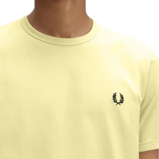 Fred Perry Ringer T-Shirt Champion's Gold Yellow - Image 3