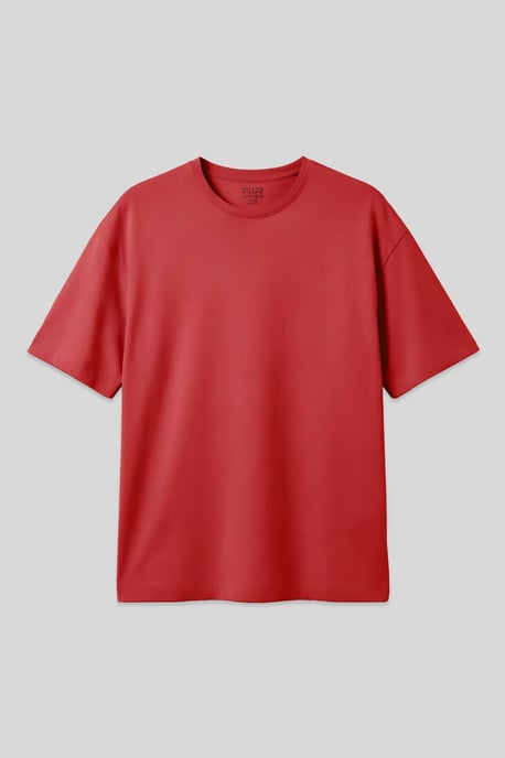Overmaatse Katoenmix Crew Neck T-Shirt - Image 1