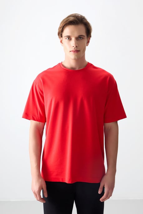Overmaatse Katoenmix Crew Neck T-Shirt - Image 2