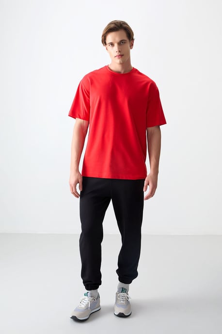 Overmaatse Katoenmix Crew Neck T-Shirt - Image 3