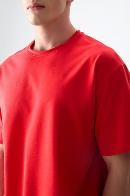 Overmaatse Katoenmix Crew Neck T-Shirt - Image 4
