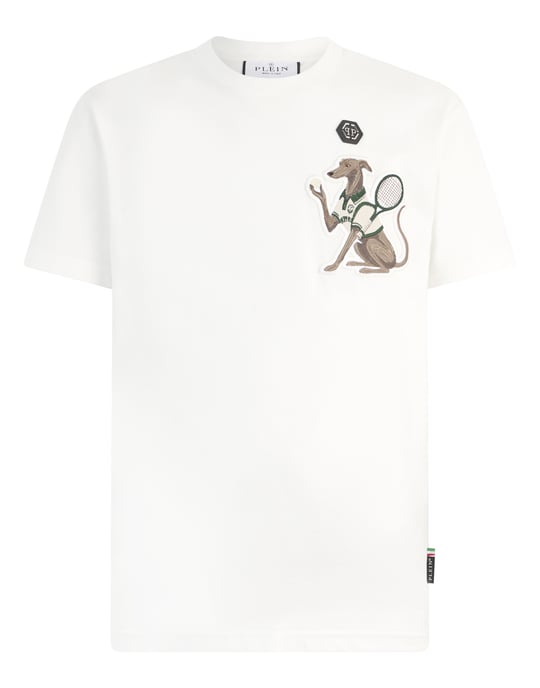 Round Neck T-Shirt Tennis Pet Patch - Image 1