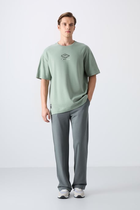 Överdimensionerad T-shirt i bomullsblandning med logotyp - Image 2