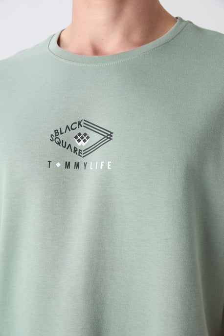 Överdimensionerad T-shirt i bomullsblandning med logotyp - Image 3