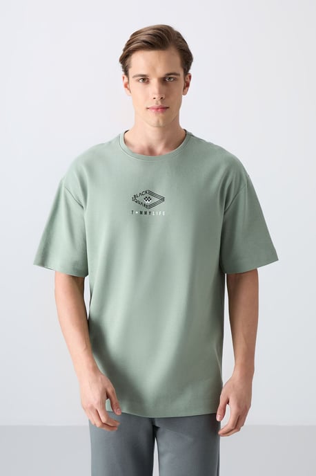 Överdimensionerad T-shirt i bomullsblandning med logotyp - Image 4