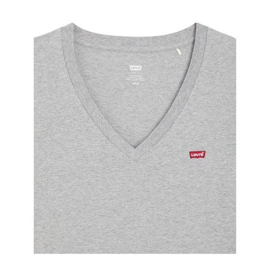 Levis T-shirt med V-ringning och kort ärm för damer (Grått) - Image 3