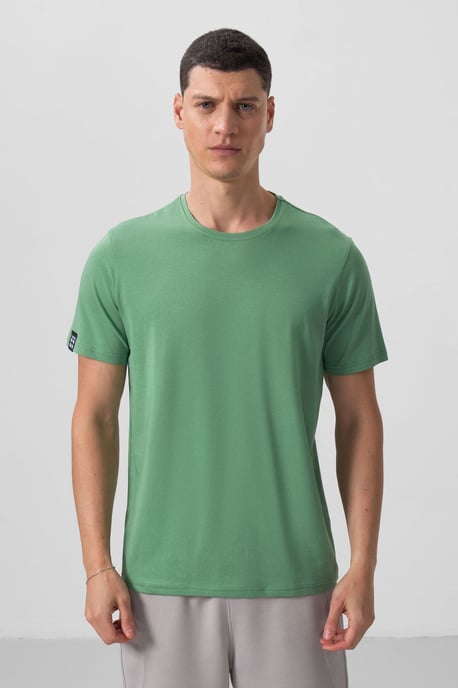 Heren T-shirt met ronde hals van katoen en elastan - Image 2