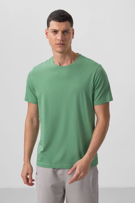 Heren T-shirt met ronde hals van katoen en elastan - Image 5