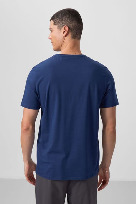 Herr T-shirt med rund hals av bomull och elastan - Image 6