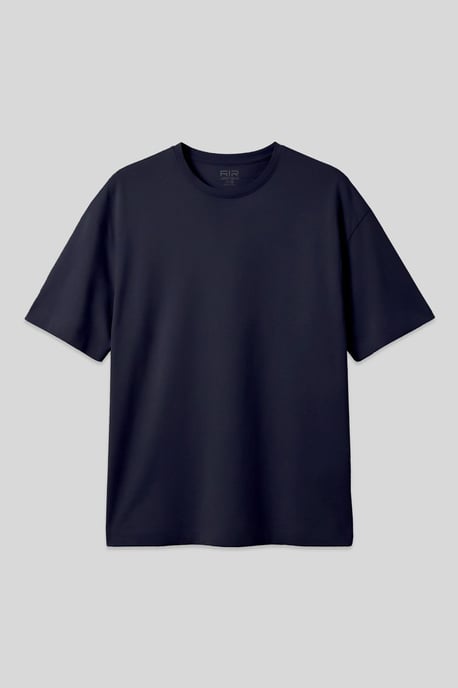 Overmaatse Katoenmix Crew Neck T-Shirt - Image 1
