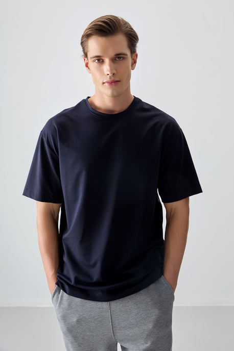 Overmaatse Katoenmix Crew Neck T-Shirt - Image 2