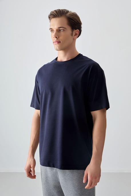 Overmaatse Katoenmix Crew Neck T-Shirt - Image 3