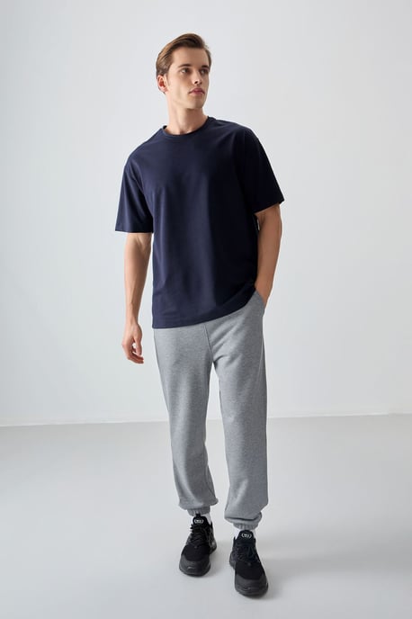 Overmaatse Katoenmix Crew Neck T-Shirt - Image 4