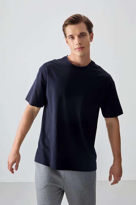 Overmaatse Katoenmix Crew Neck T-Shirt - Image 5