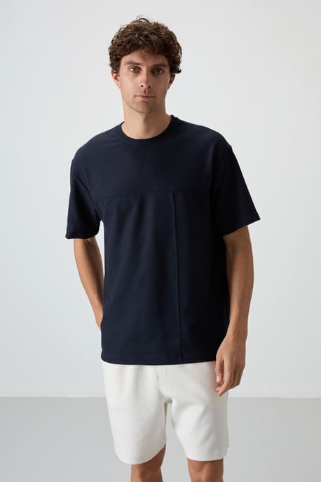 Oversized jersey t-shirt med ficka - Image 2
