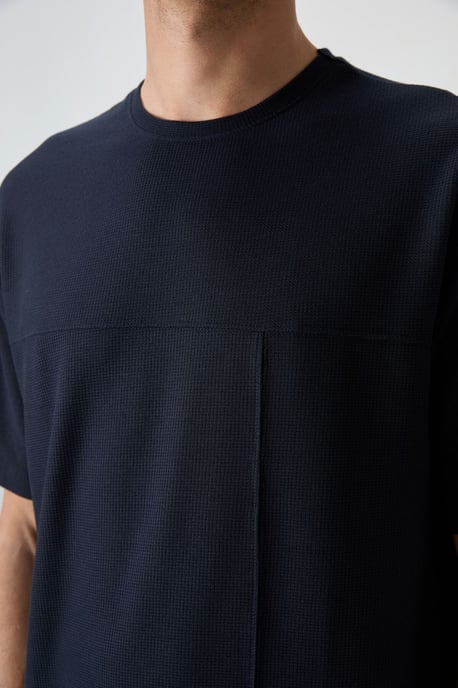 Oversized jersey t-shirt med ficka - Image 4