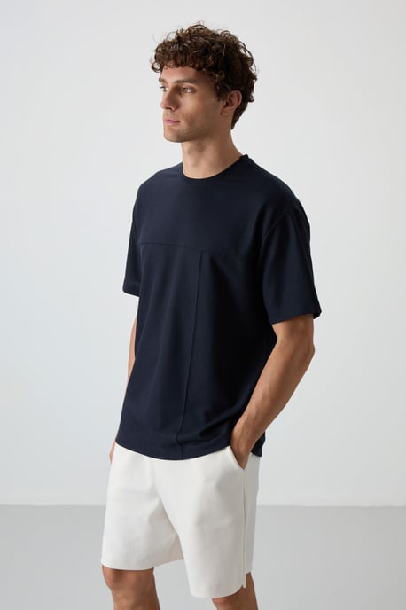 Oversized jersey t-shirt med ficka - Image 5