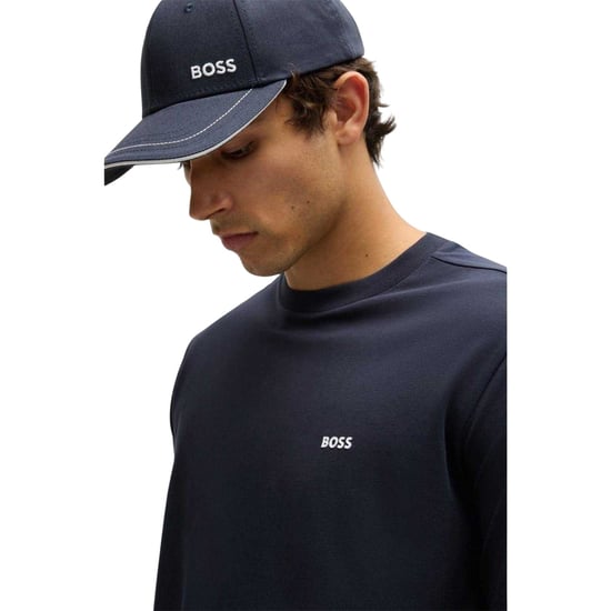 Boss Mens Classic Logo Regular T-Shirt (Mörkblå) - Image 4