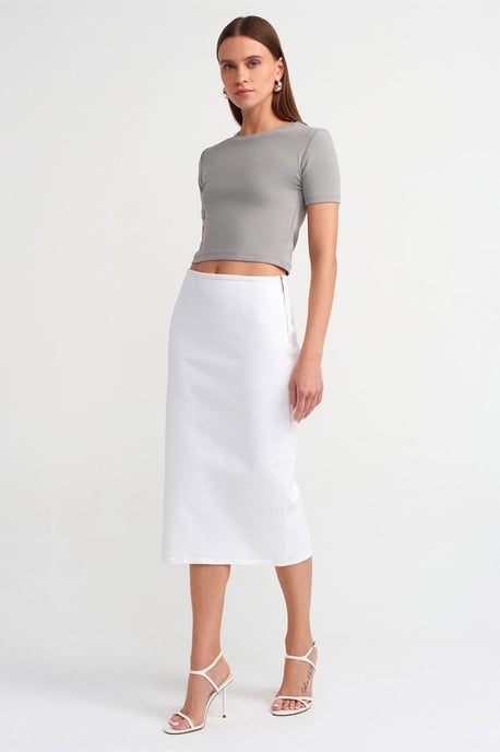 Women's Slim Fit Crop Crew Neck T-Shirt - Image 3