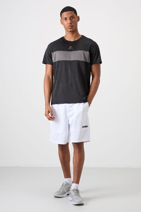 Herrars färgblockerad T-shirt med rund hals - Image 2