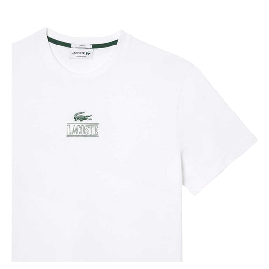 Lacoste Mens Embroidered Logo Cotton T-Shirt (White) - Image 3