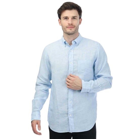 Gant Heren Linnen Normaal Overhemd (Blauw) - Image 1