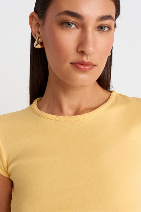 Dames Slim Fit Katoenen T-shirt met Ronde Hals - Image 3