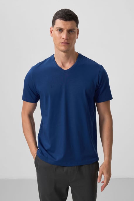 Heren V-hals Korte Mouwen T-shirt - Image 2
