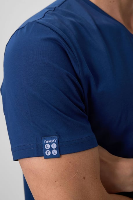 Heren V-hals Korte Mouwen T-shirt - Image 4