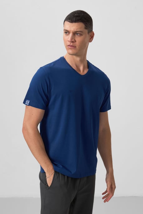 Heren V-hals Korte Mouwen T-shirt - Image 5