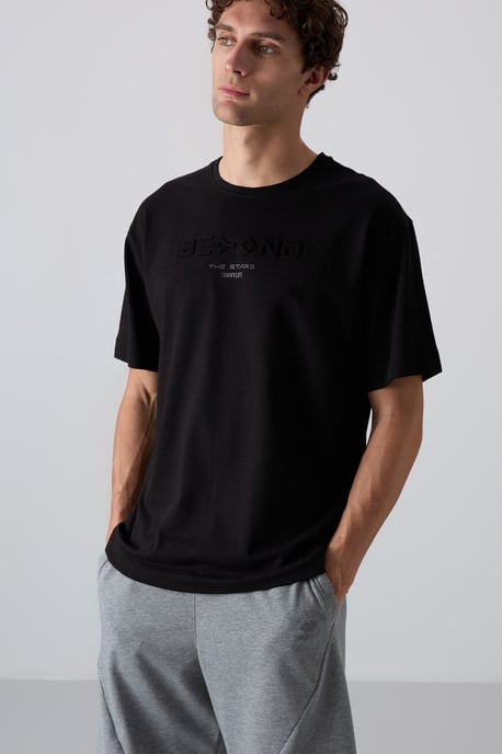 Oversized Cotton-Polyester Logo T-Shirt - Image 2