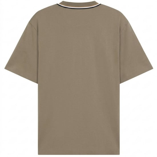 Boss Strak zittend T-shirt voor heren met minimalistisch logo (Bruin) - Image 2