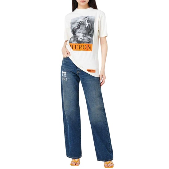 Heron Preston Dames/dames Logo Oversized T-shirt (Wit, Zwart) - Image 1