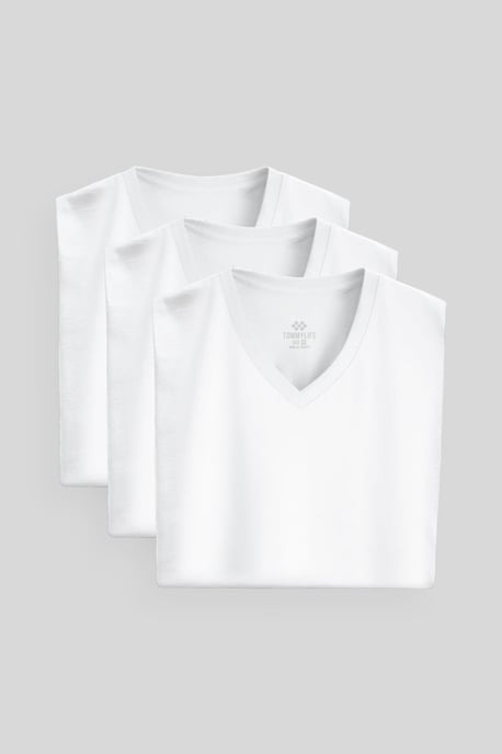 Men's Cotton Elastane V-Neck T-Shirt - Image 2