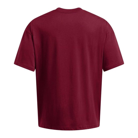 Under Armour Heren Logo Zwaargewicht Los T-shirt (Rood) - Image 2
