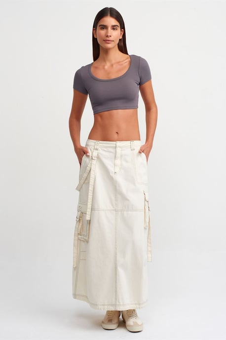 Women's Ribbed Crop T-Shirt - Image 3