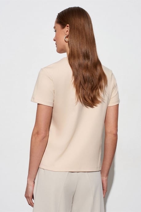 Dames Effen Crew Neck T-shirt - Image 2